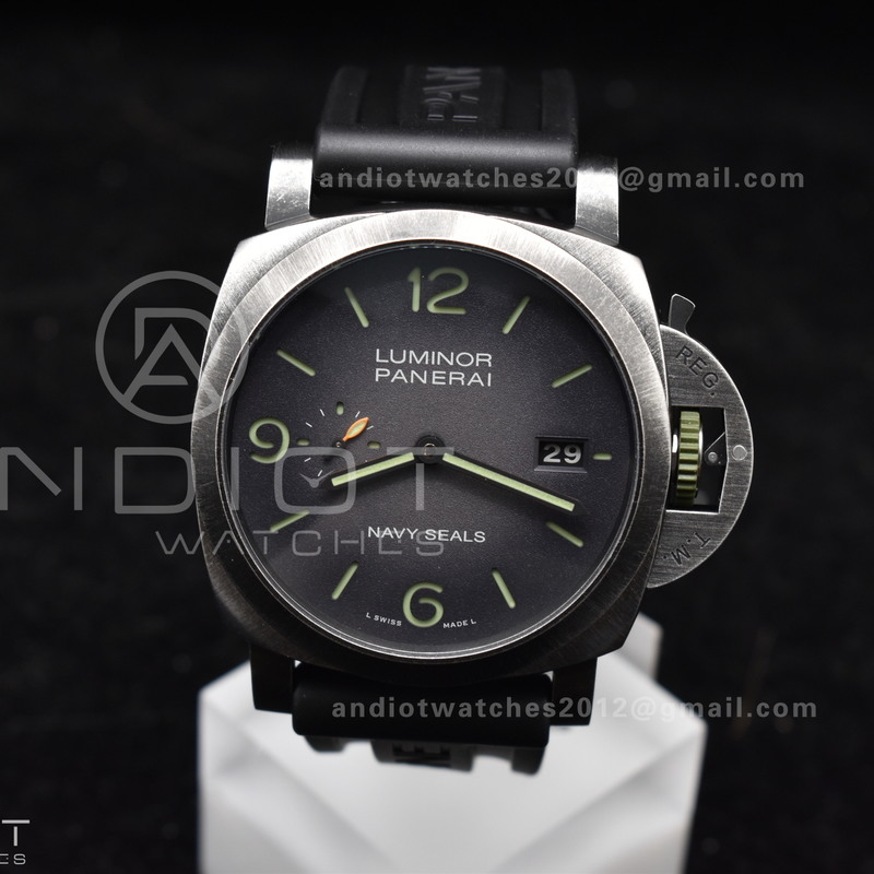 PAM1412 Navy SEALs VSF 1:1 Best Edition Iron Gray Dial on Rubber Strap P.9010 Clone